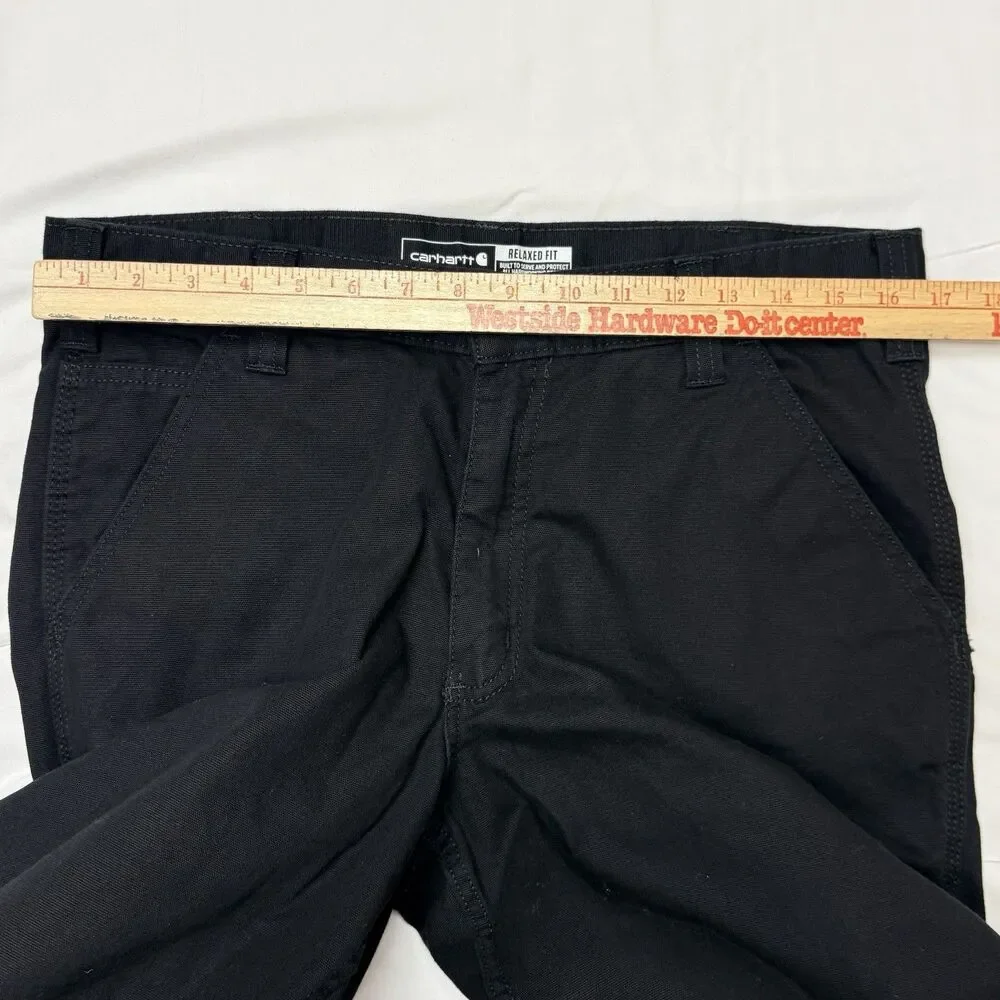 Men’s Carhartt BN2291 Black Jeans 33X31 100% Cotton Made In USA Straight Leg